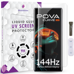 Tempered Glass For Tecno Pova Curve Advanced HD+ UV Glass Screen Protector Guard