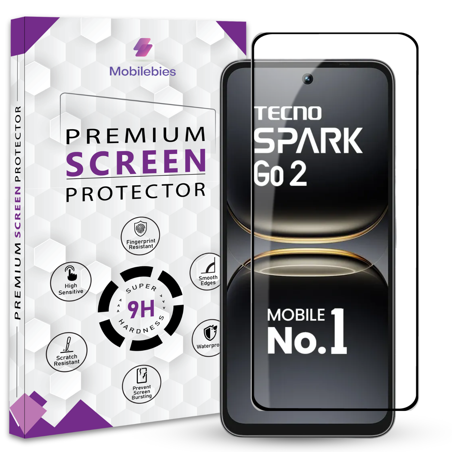 Tempered Glass for Tecno Spark Go 2 Premium Screen Protector Guard Main image