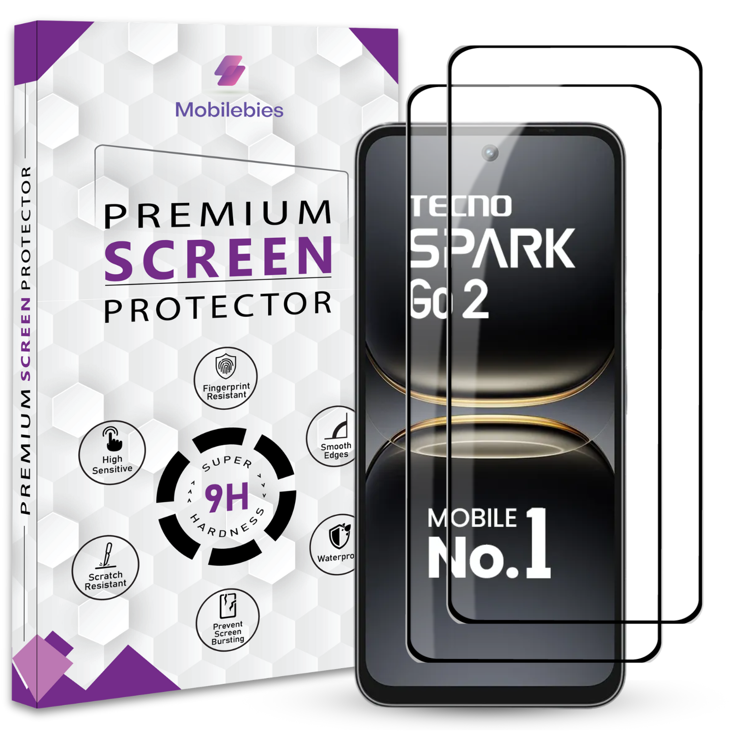 Tempered Glass for Tecno Spark Go 2 Premium Screen Protector Guard
