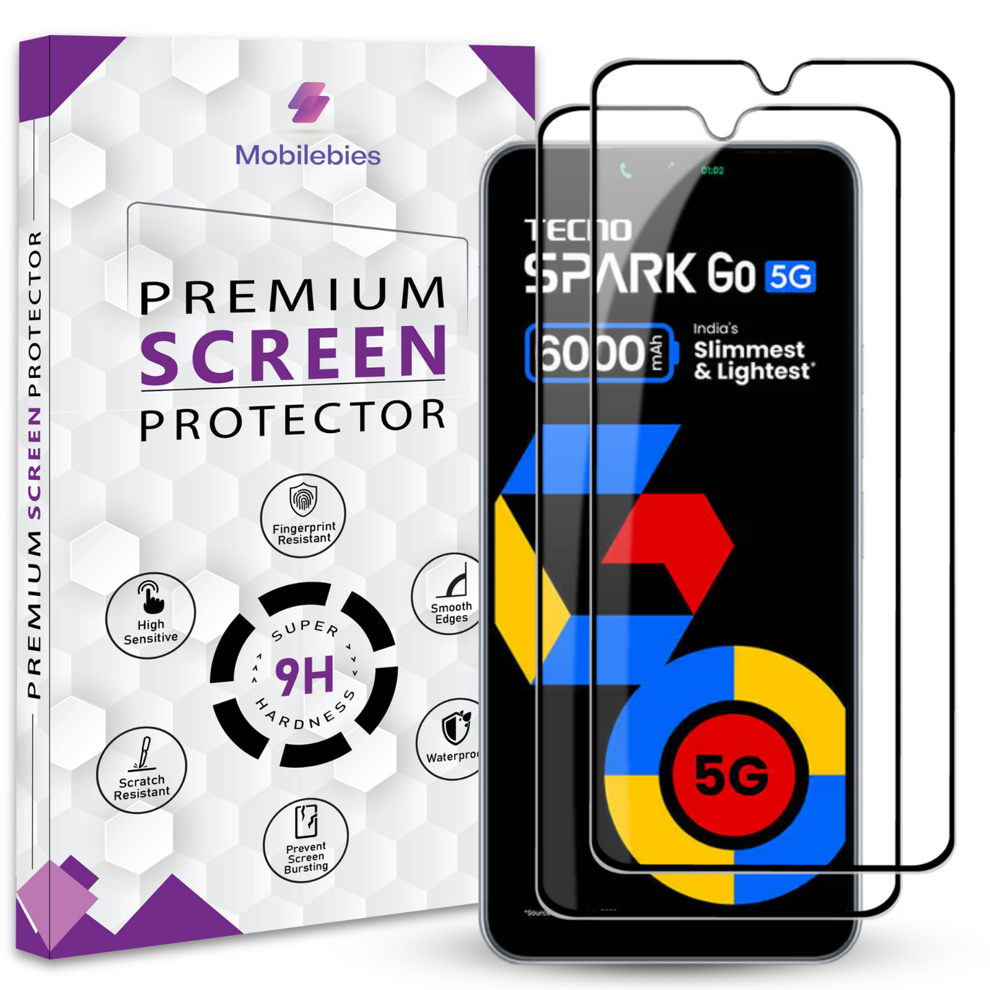 Tempered Glass for Tecno Spark Go 5G Premium Screen Protector Guard