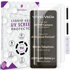 Tempered Glass For Vivo V60e Premium HD+ UV Glass Screen Protector Guard