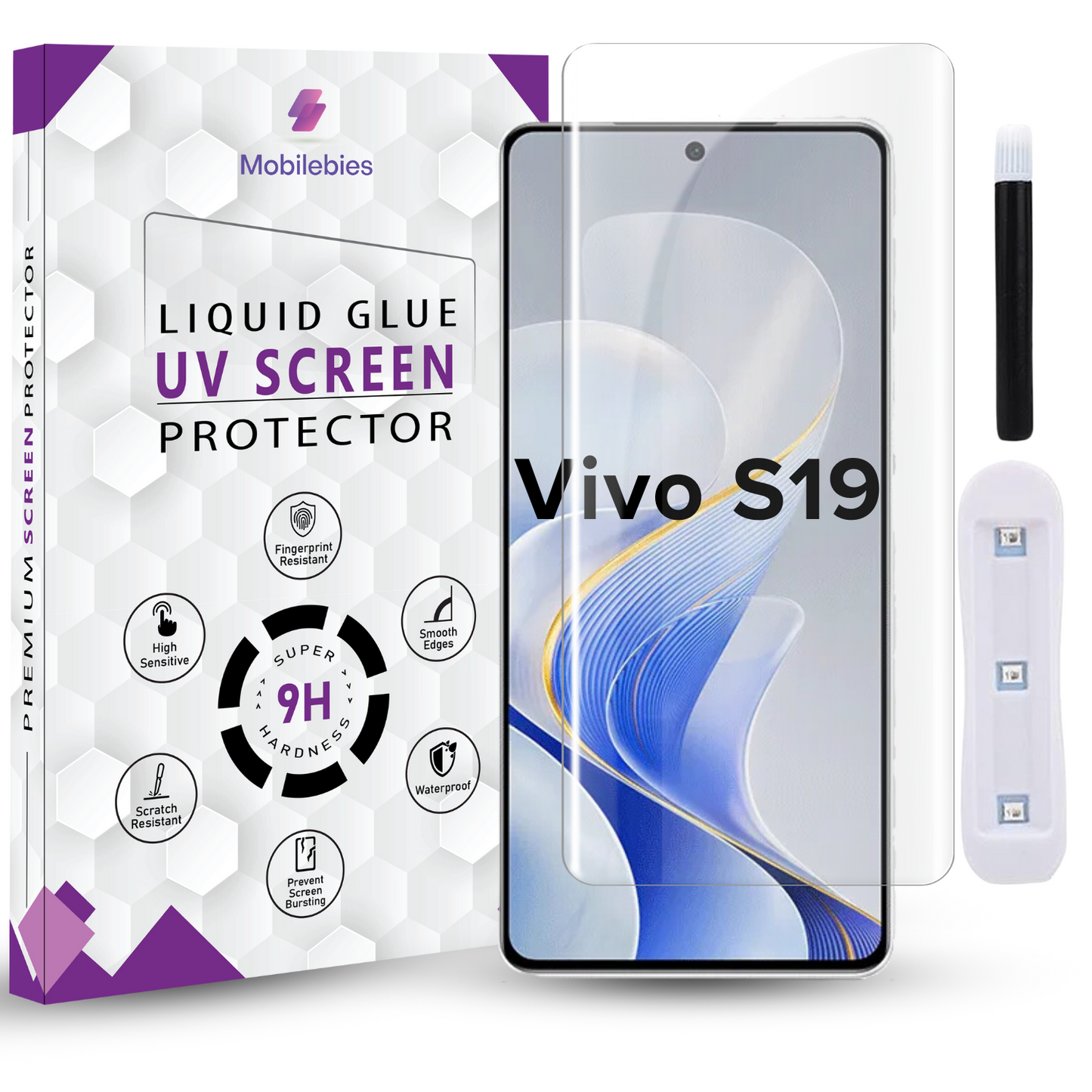 Vivo S19 Premium HD+ UV Glass Screen Protector