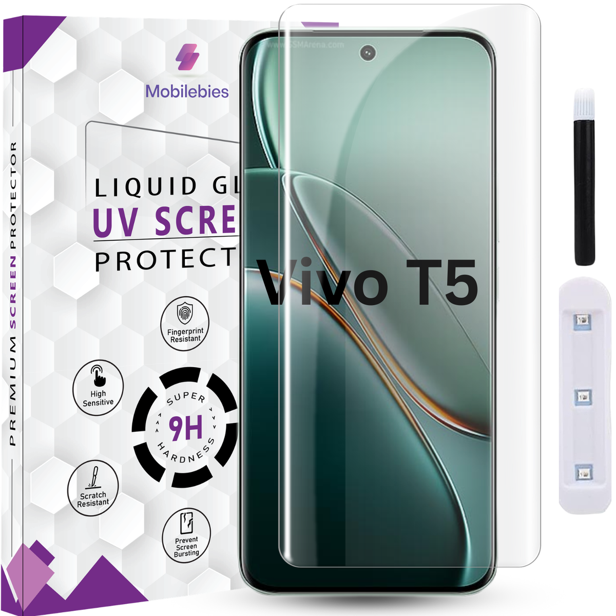 Vivo T5 Premium HD+ UV Glass Screen Protector Main image
