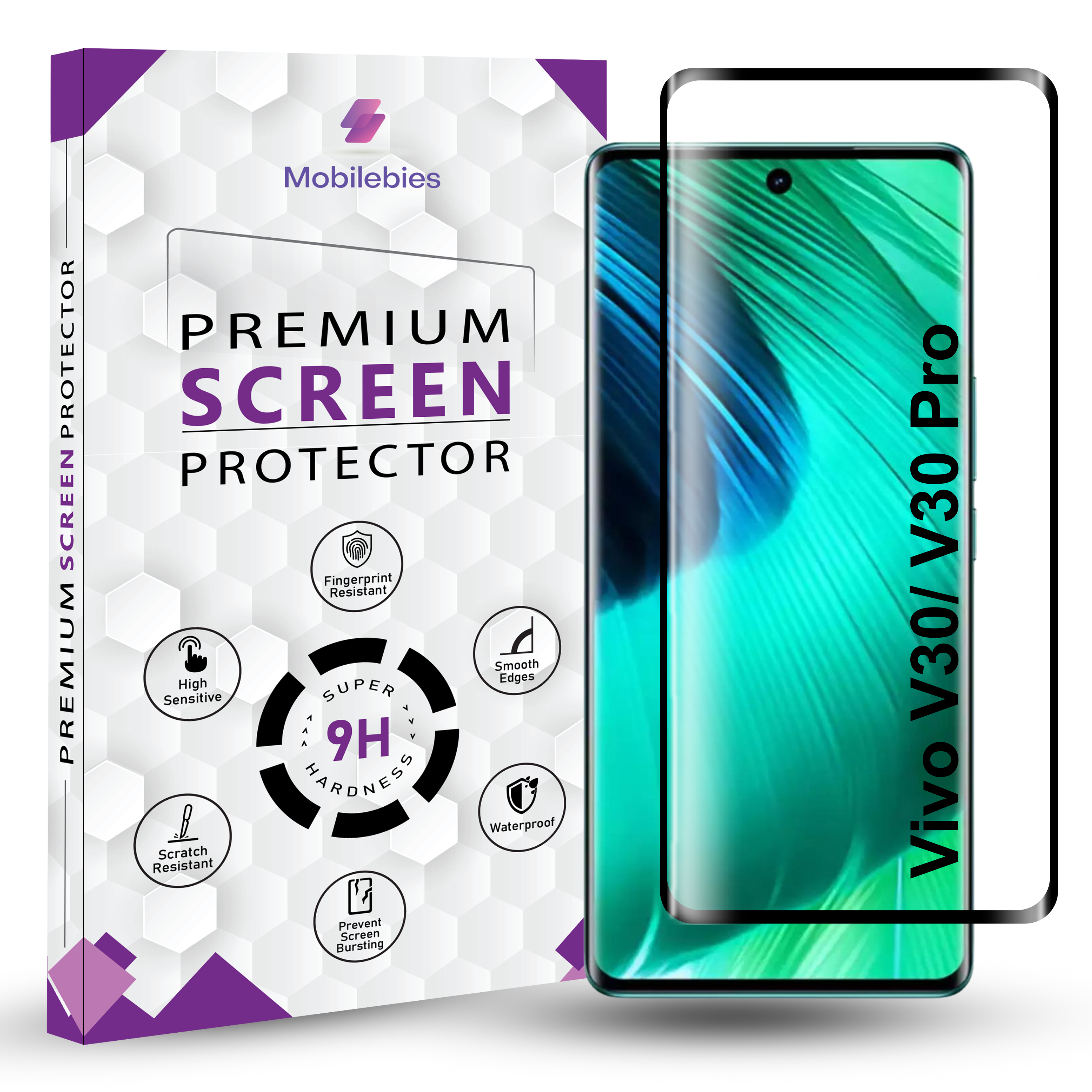 Vivo V30/ V30 Pro Full Glue Curved Screen Protector Main image