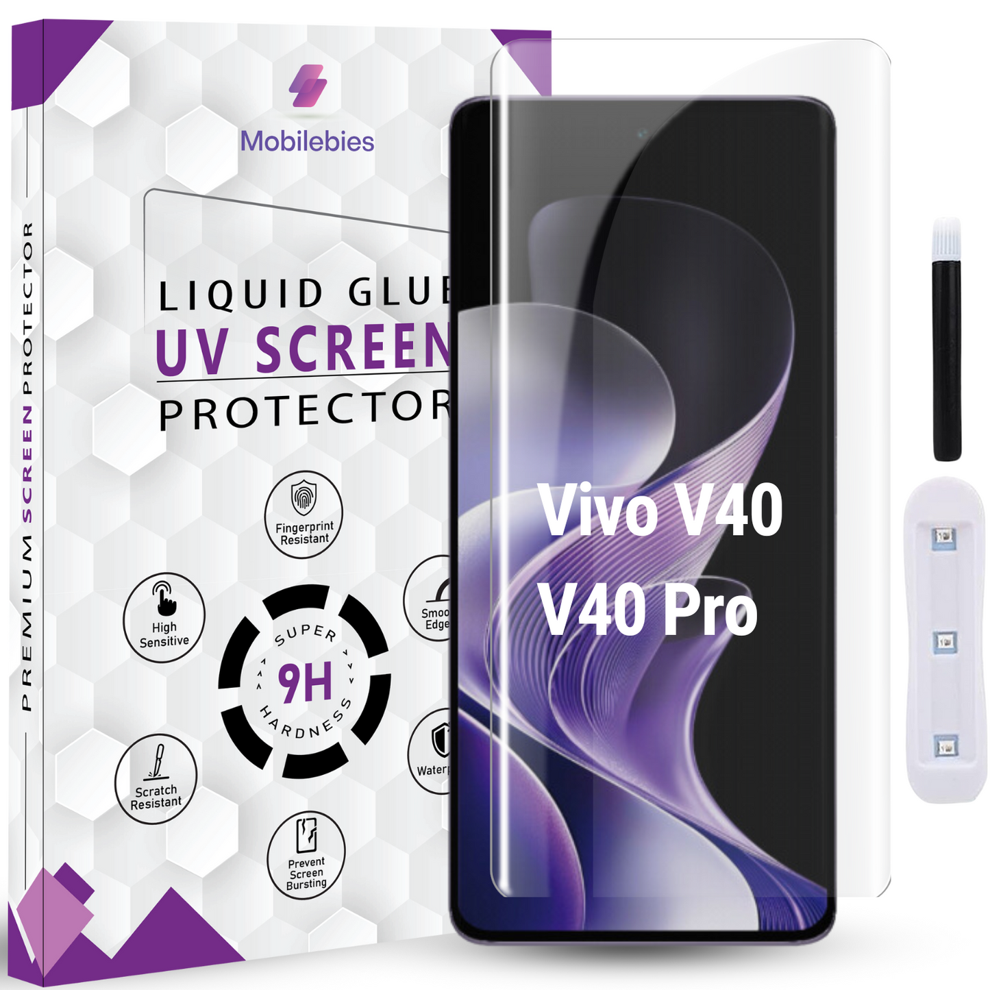 Vivo V40 Pro Premium HD+ UV Glass Screen Protector