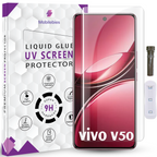 Tempered Glass For Vivo V50 Advanced HD+ UV Glass Screen Protector Guard