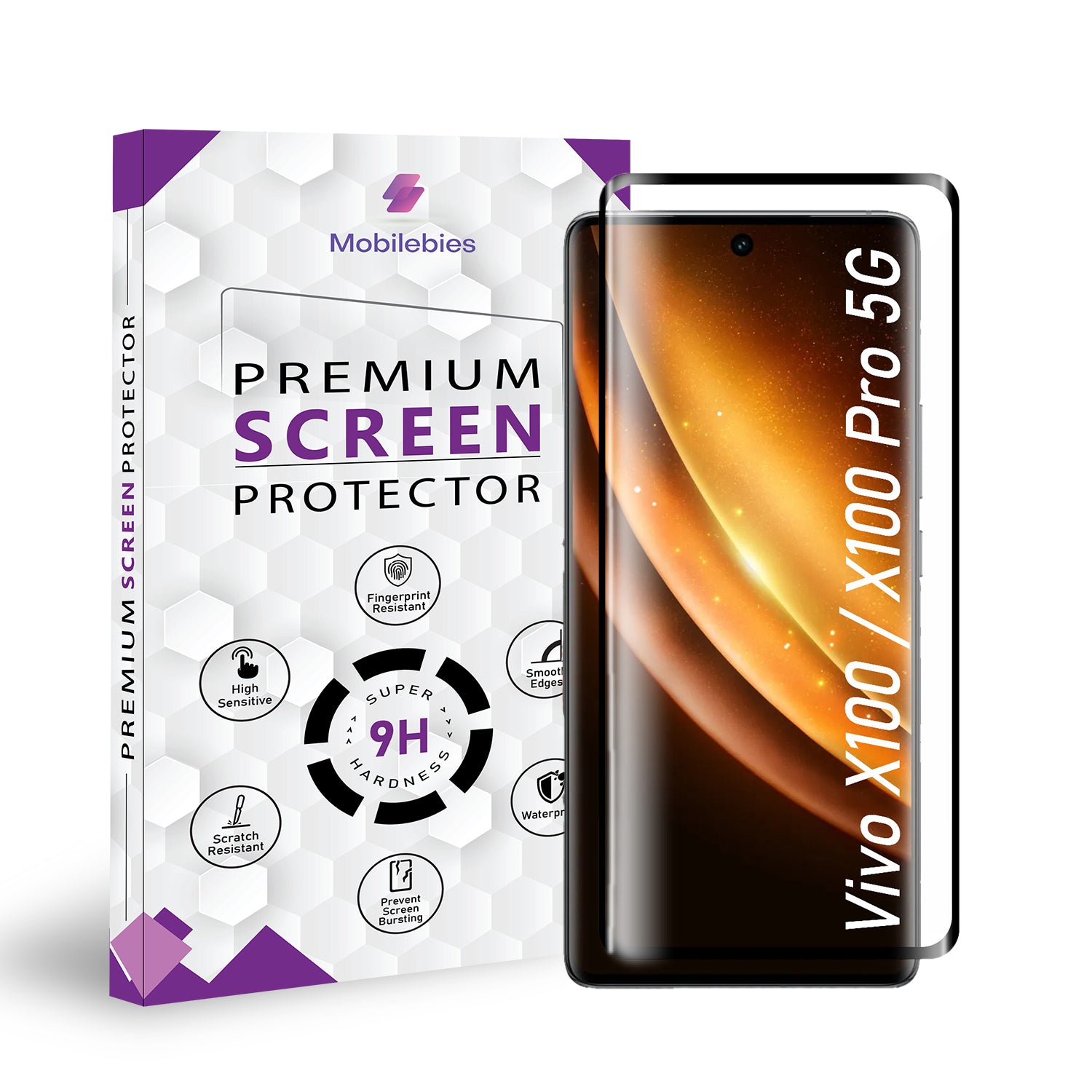 Vivo X100 / X100 Pro Full Glue Screen Protector Tempered Glass Main image