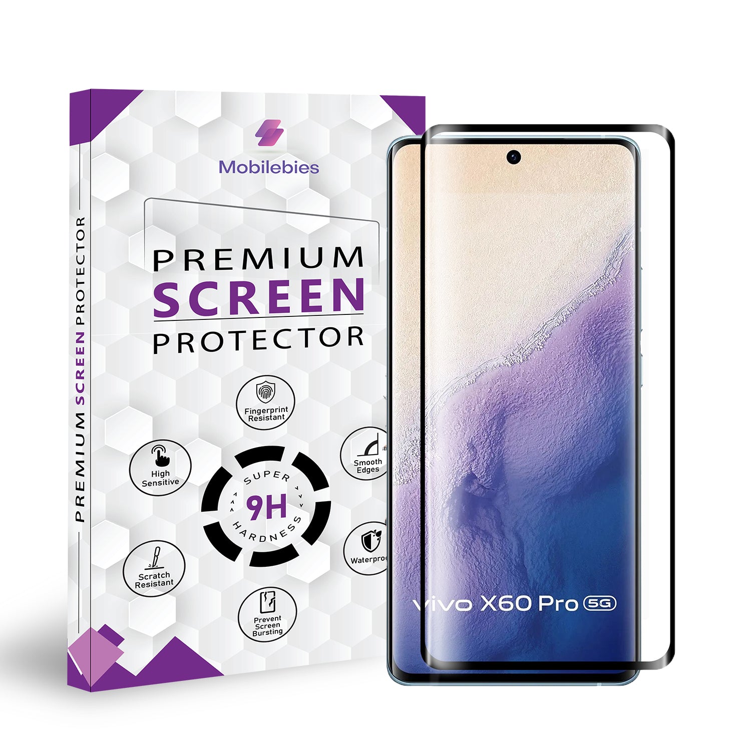 Vivo X60 Pro Full Glue Curved Screen Protector Main image