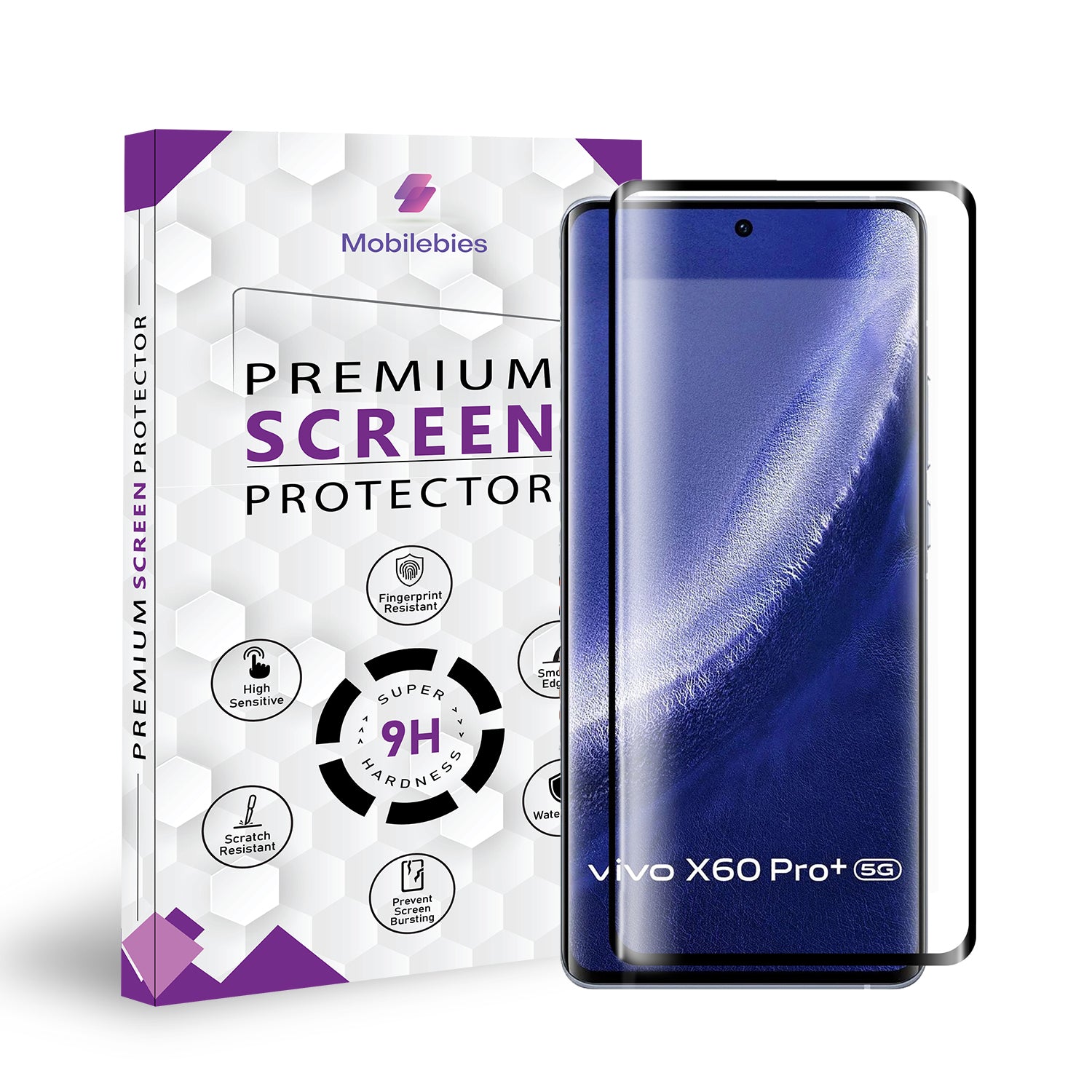 Vivo X60 Pro Plus Full Glue Curved Screen Protector Main image