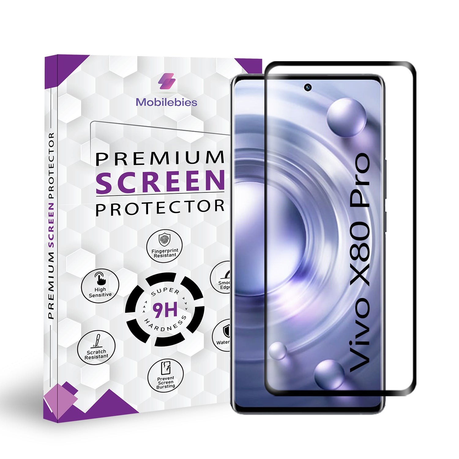 Vivo X80 Pro Full Glue Curved Screen Protector Main image