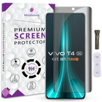 Mobilebies Vivo T4 Advanced HD+ UV Privacy Tempered Glass Screen Protector Guard