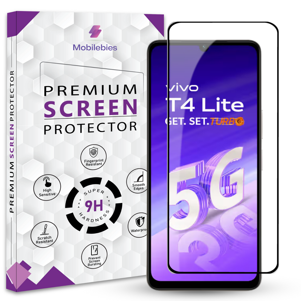 Tempered Glass for Vivo T4 Lite Premium Screen Protector Guard