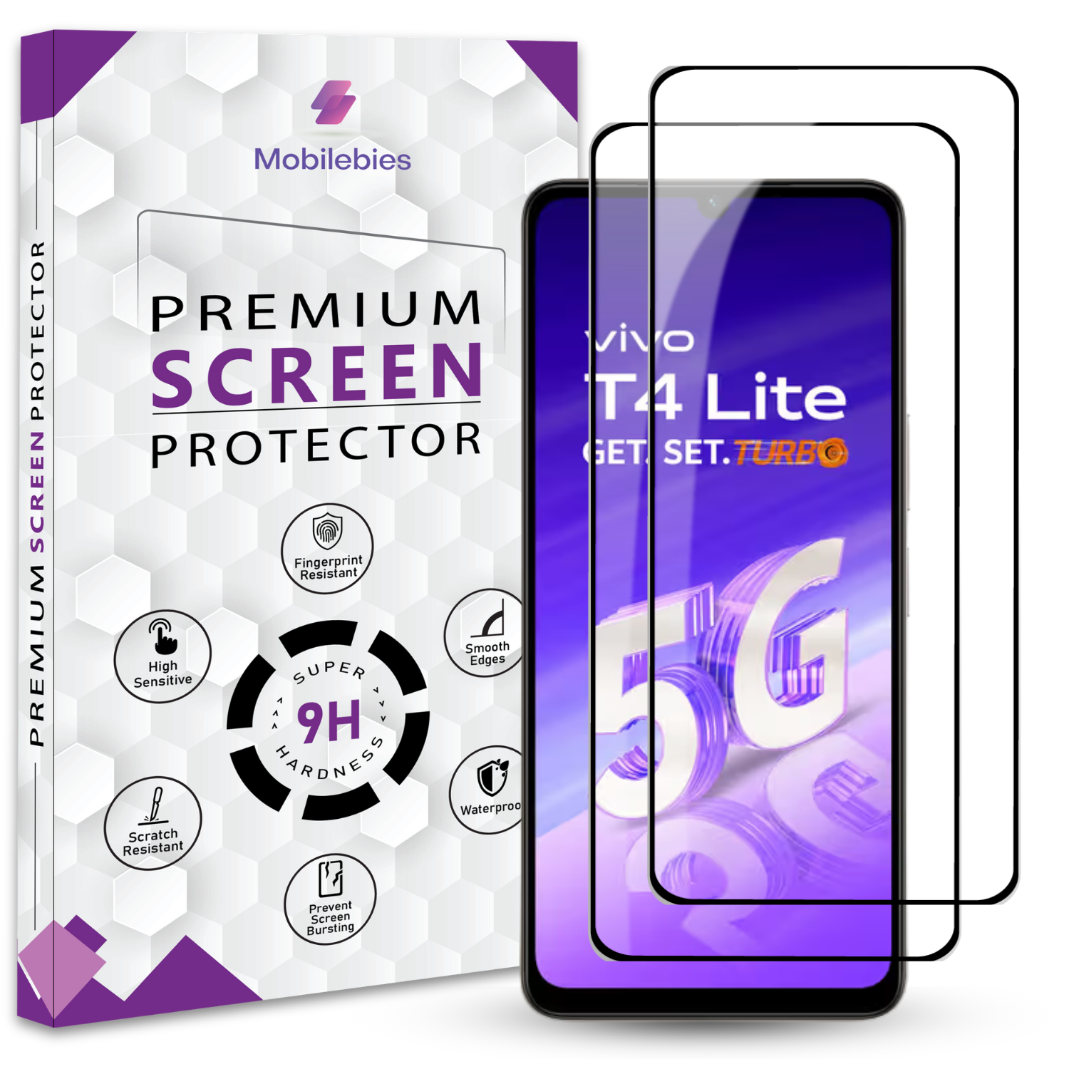 Tempered Glass for Vivo T4 Lite Premium Screen Protector Guard