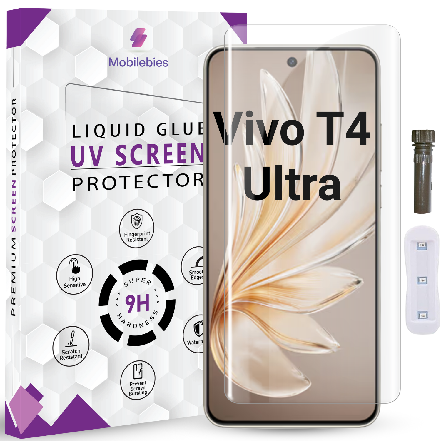 Tempered Glass For Vivo T4 Ultra Advanced HD+ UV Glass Screen Protector Guard Main image