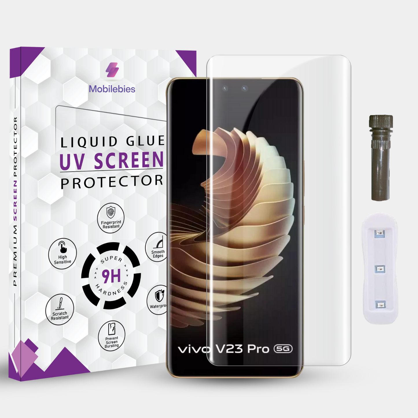 Tempered Glass For Vivo V23 Pro Advanced HD+ UV Glass Screen Protector Guard