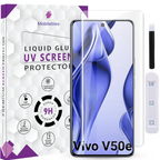 Tempered Glass For Vivo V50e Premium HD+ UV Glass Screen Protector Guard