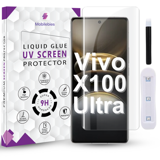 Tempered Glass For Vivo X100 Ultra Premium HD+ UV Glass Screen Protector Guard