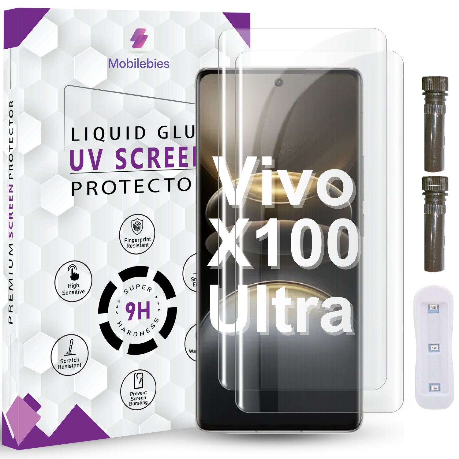 Tempered Glass For Vivo X100 Ultra Advanced HD+ UV Glass Screen Protector Guard Secondary image