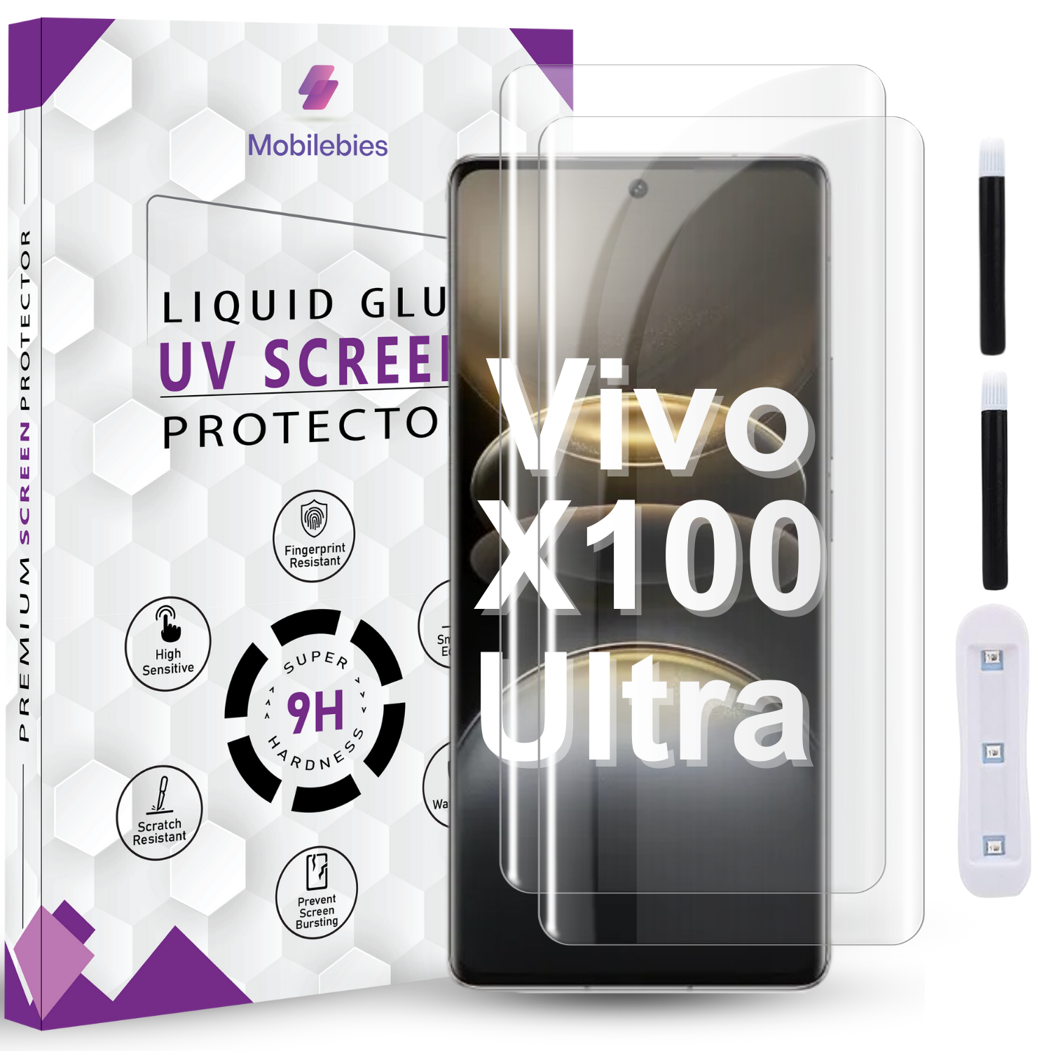 Tempered Glass For Vivo X100 Ultra Premium HD+ UV Glass Screen Protector Guard Secondary image