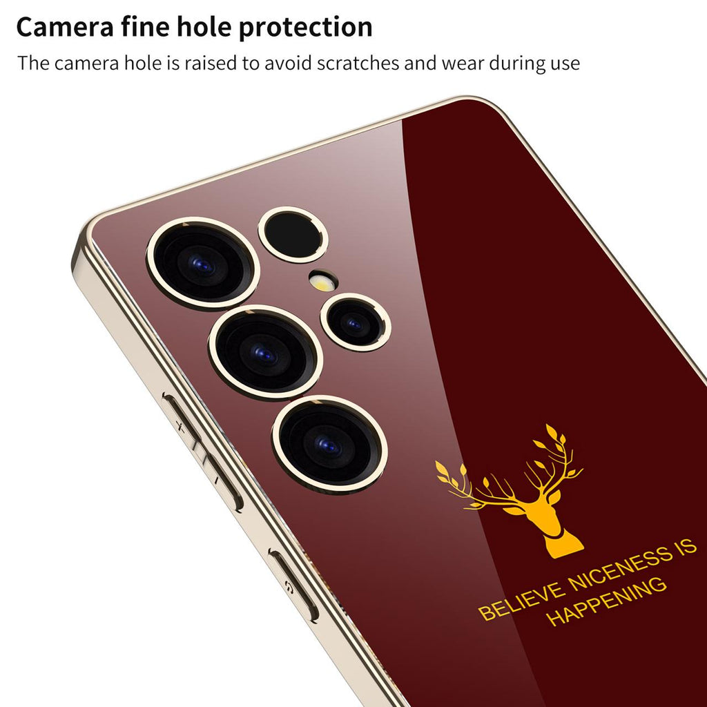 Samsung Galaxy S25 Ultra Deer Case With Soft Electroplated Edges Case