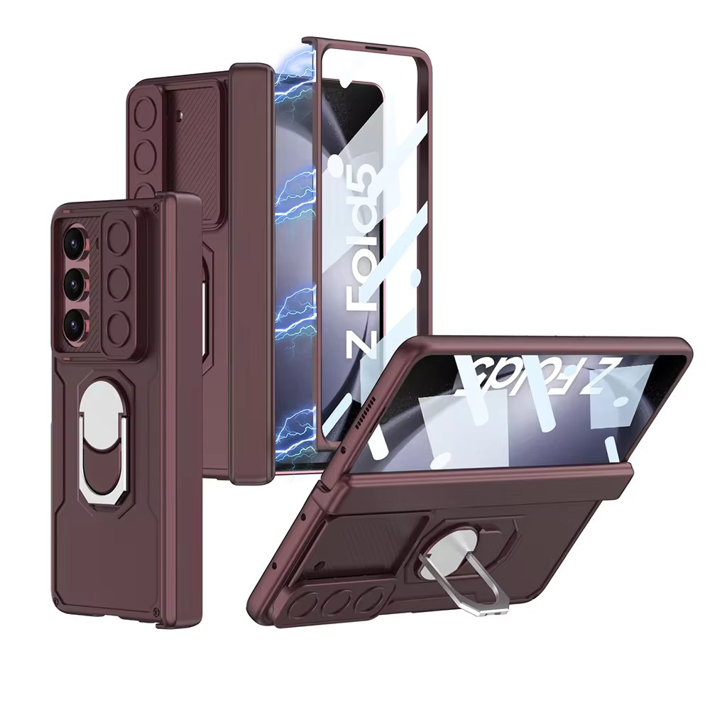 Ultra thin PC Armor Slider with Magnetic Phone Case for Samsung Galaxy Z Fold 5