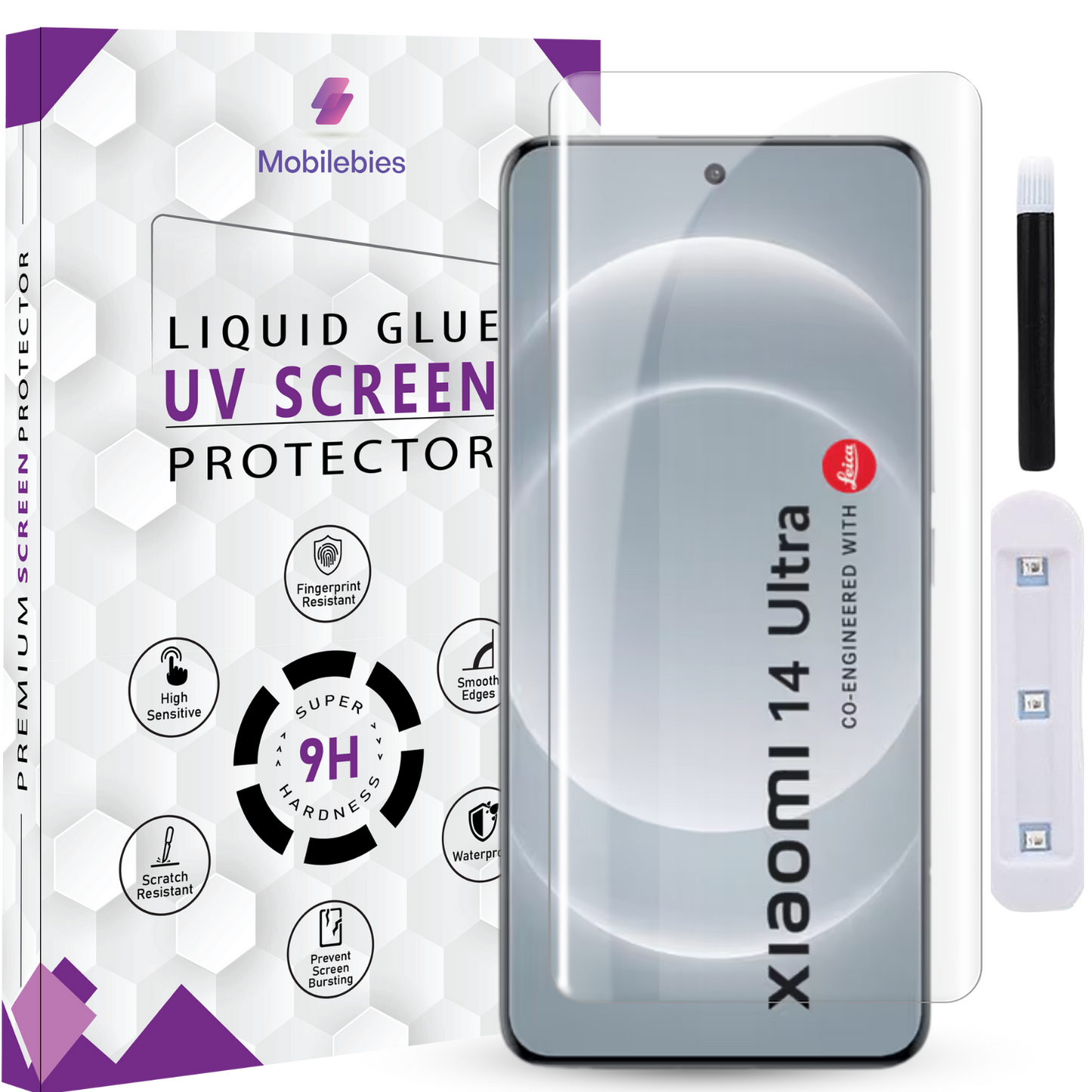 Tempered Glass For Xiaomi 14 Ultra Premium HD+ UV Glass Screen Protector Guard