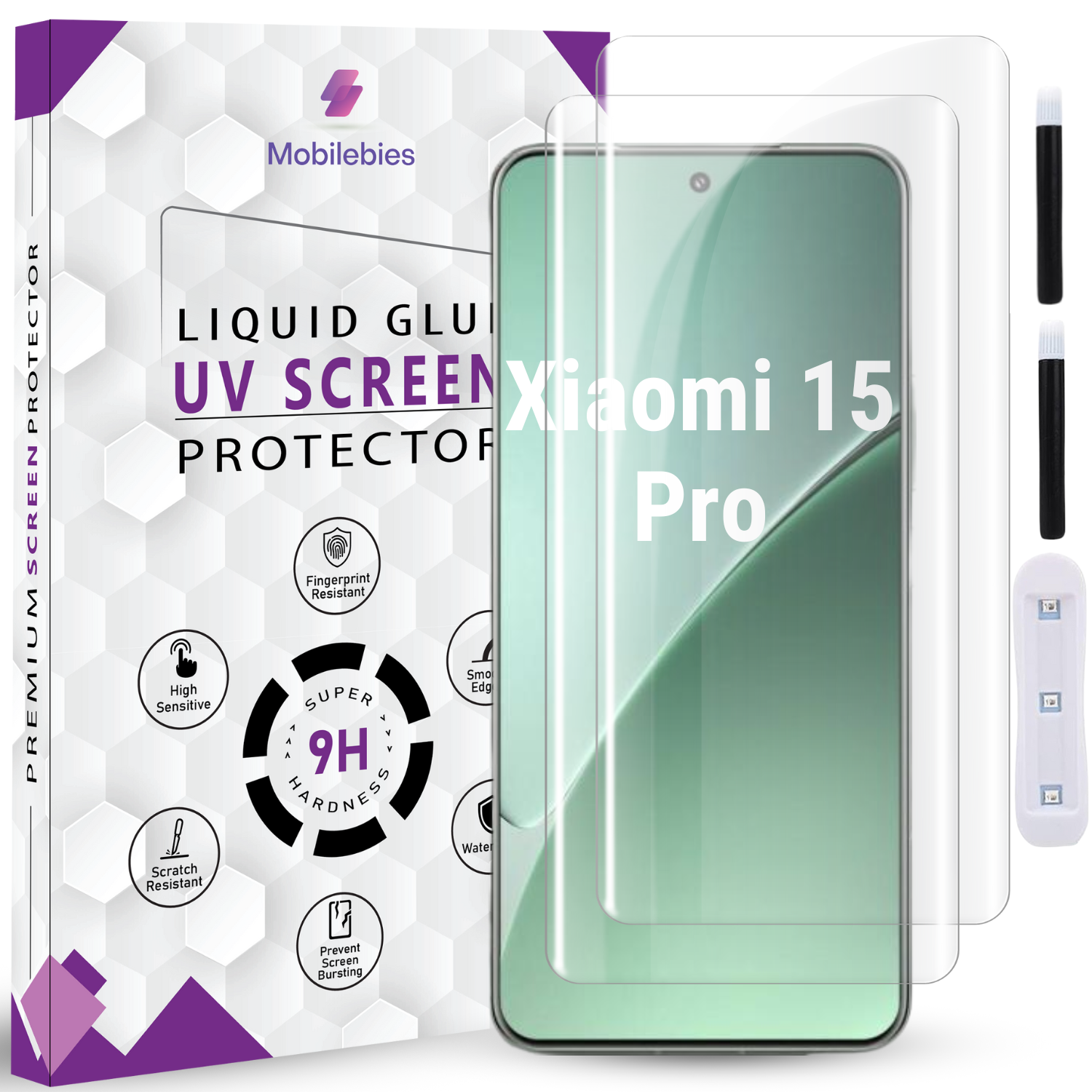 Tempered Glass For Xiaomi 15 Pro Premium HD+ UV Glass Screen Protector Guard
