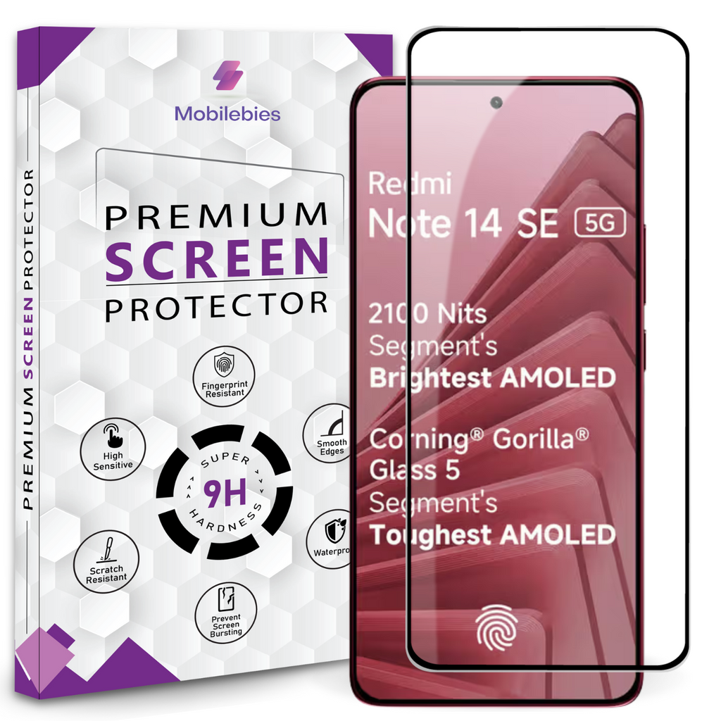 Tempered Glass for Redmi Note 14 SE 5G Premium Screen Protector Guard