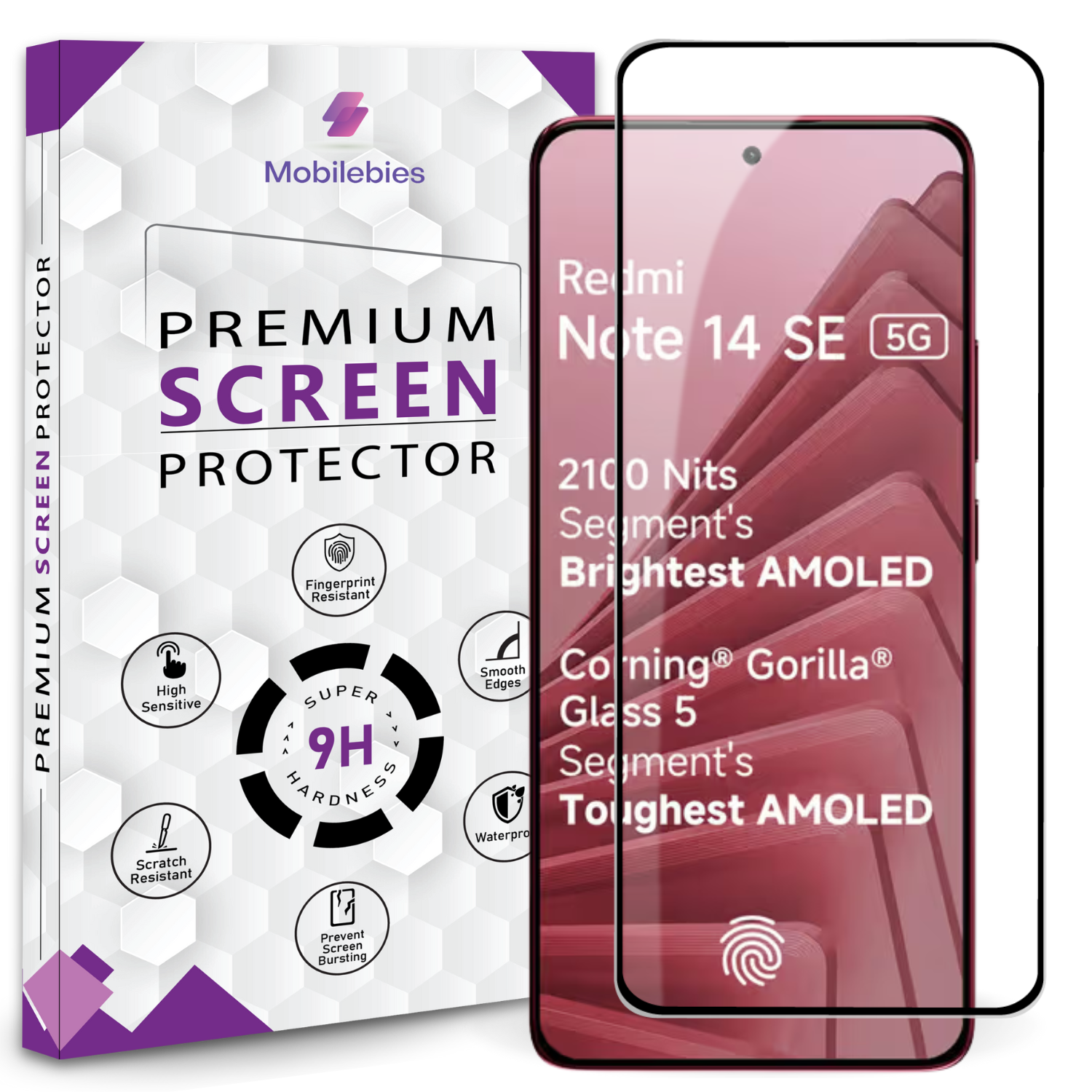 Tempered Glass for Redmi Note 14 SE 5G Premium Screen Protector Guard