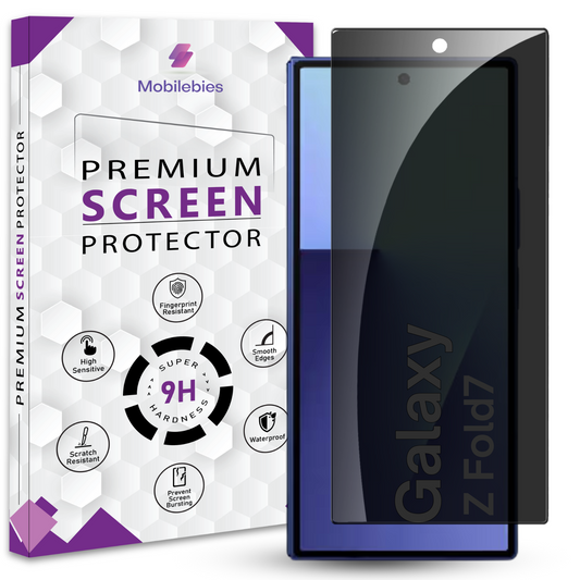 Mobilebies Samsung Z Fold 7 Privacy Tempered Glass Screen Protector Guard