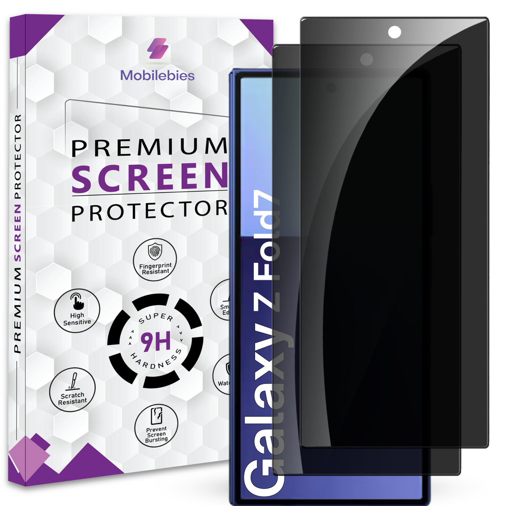 Mobilebies Samsung Z Fold 7 Privacy Tempered Glass Screen Protector Guard