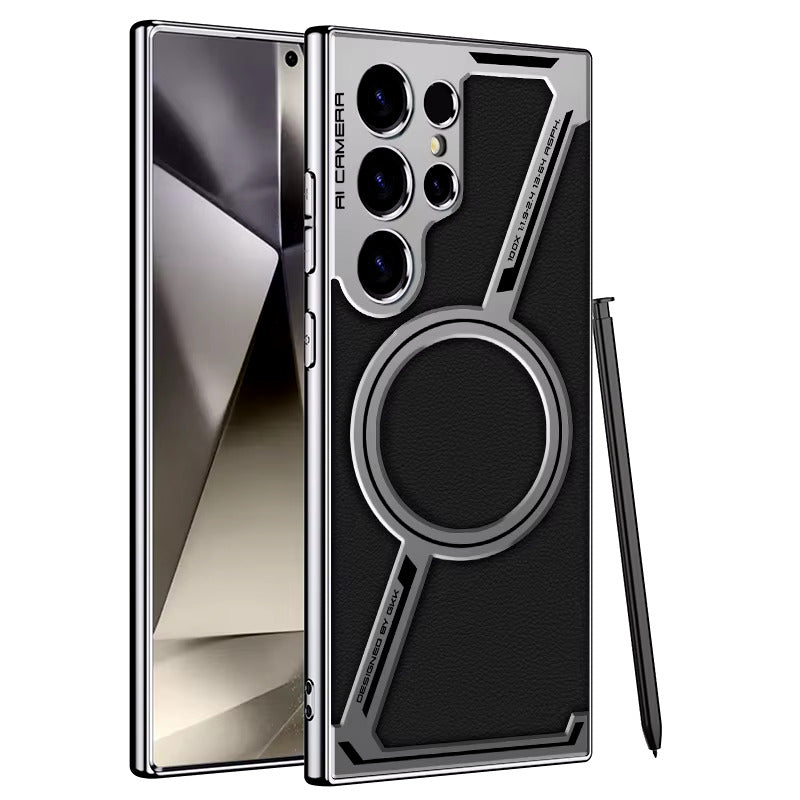 Samsung Galaxy S24 Ultra Electroplated Leather Magsafe Mobile Phone Case Secondary image