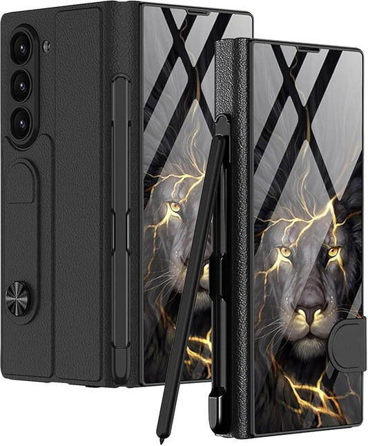 Lion Print Flip KickStand Case For Samsung Galaxy Z Fold 6