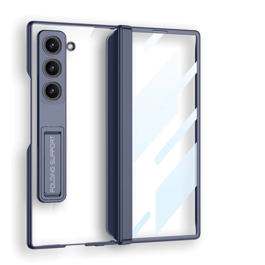 Transparent Chrome Stand Case For Samsung Galaxy Z Fold 6