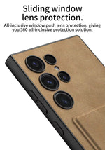 Samsung Galaxy S24 Ultra Suede Leather Wallet Stand Case