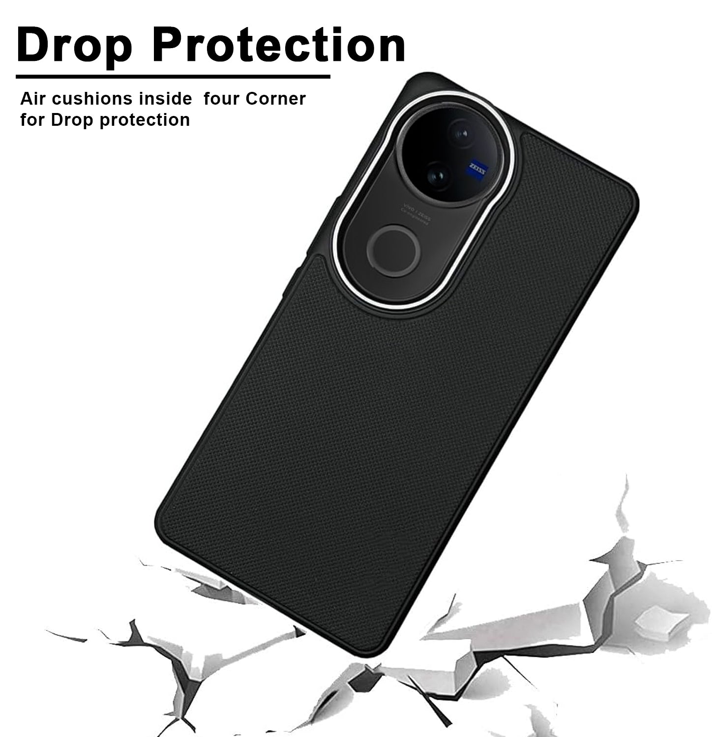 Mobilebies Backcover For VIVO V50 Super Frosted Shield Case With Salient Dots Case