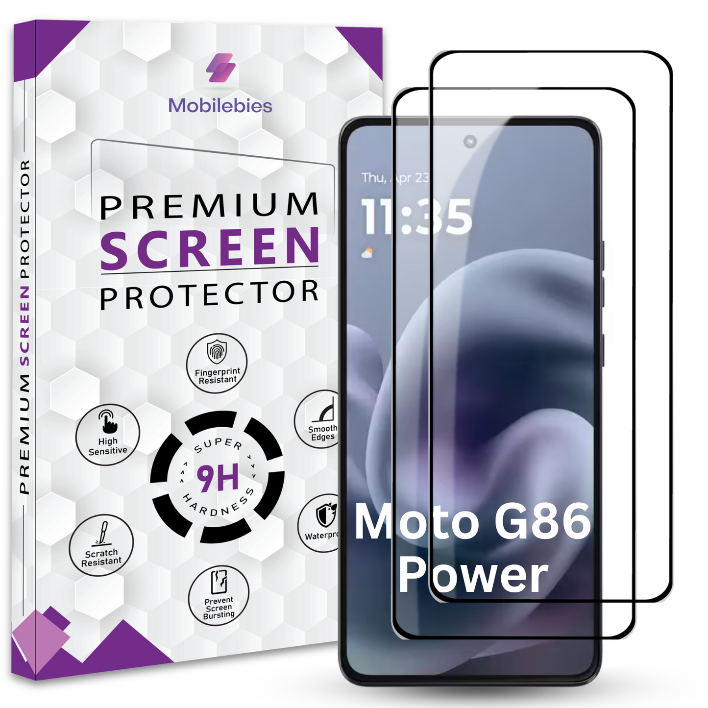 Tempered Glass for Moto G86 Power Premium Screen Protector Guard