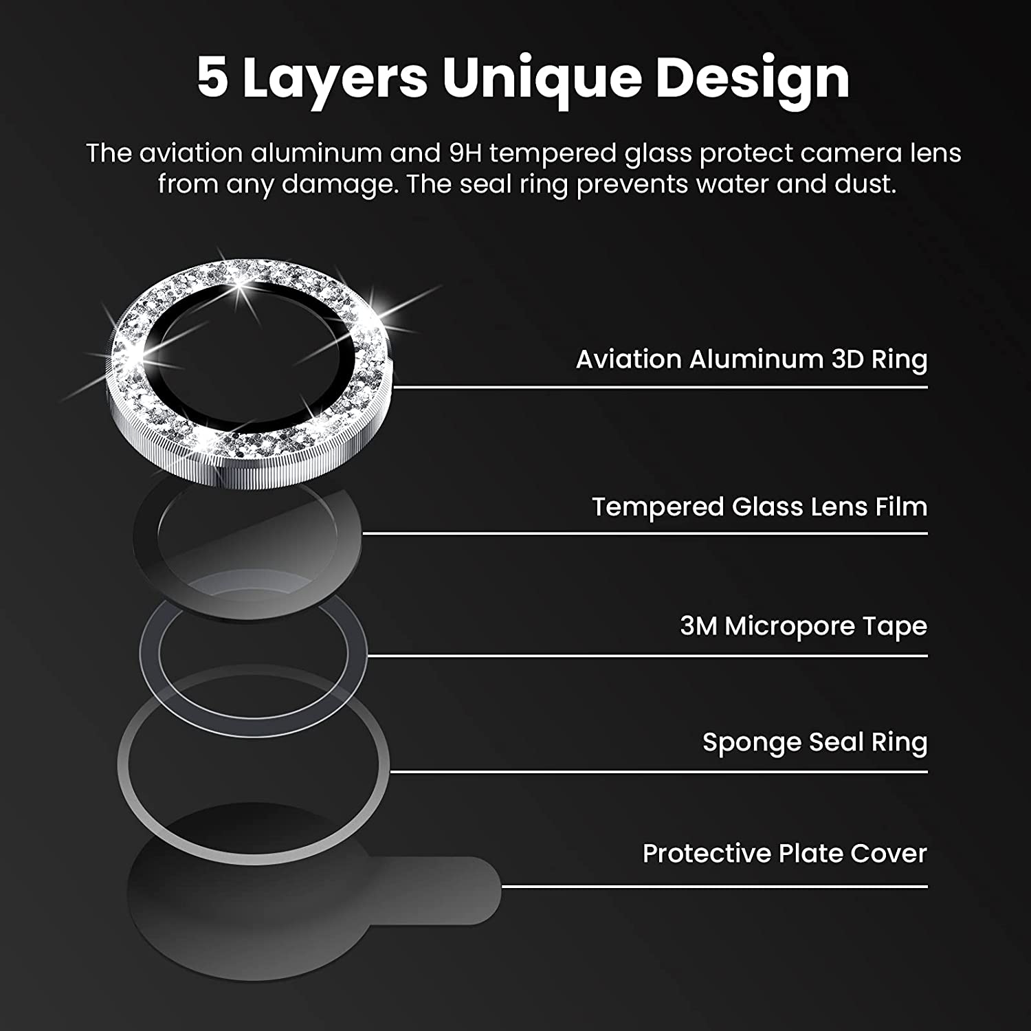 iPhone 13 Mini Diamond Ring Camera Protector Mobilebies