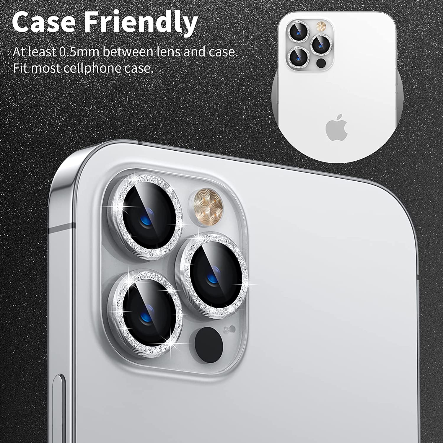 iPhone 13 Pro Max Diamond Ring Camera Protector Secondary image