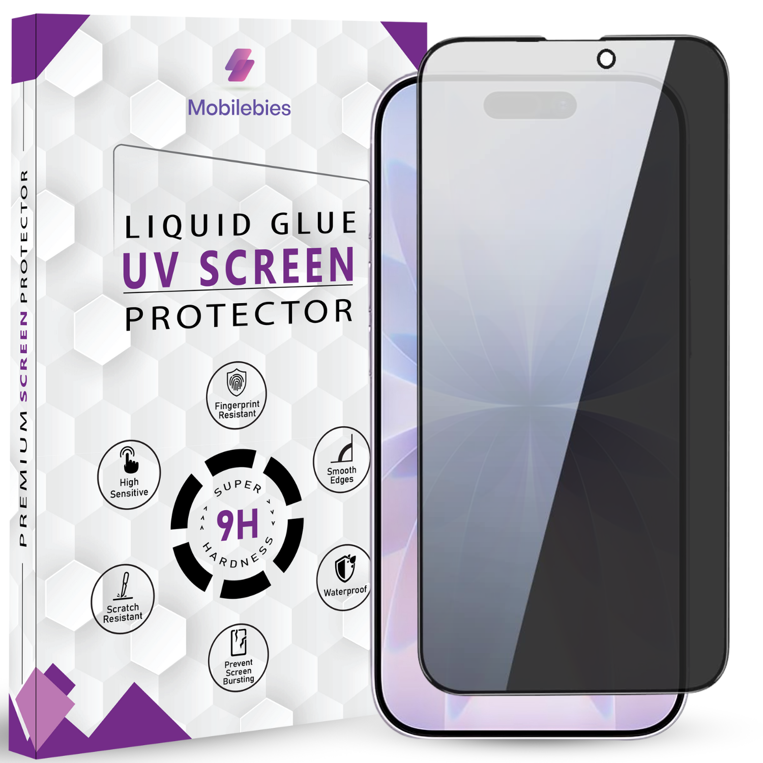 Mobilebies iPhone 17 Privacy Tempered Glass Screen Protector Guard Main image