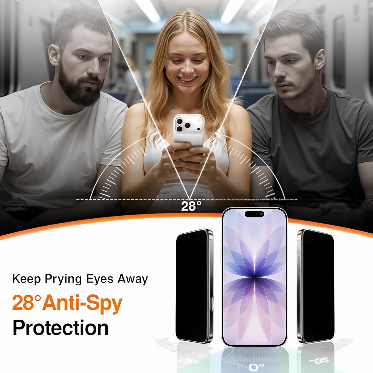 Mobilebies iPhone 17 Privacy Tempered Glass Screen Protector Guard