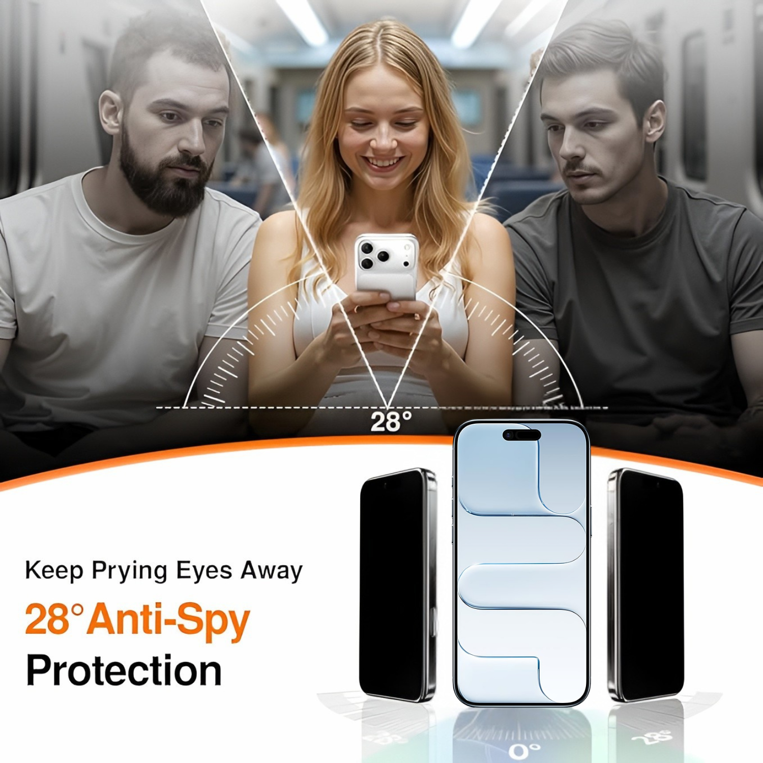 Mobilebies iPhone Air Privacy Tempered Glass Screen Protector Guard Secondary image