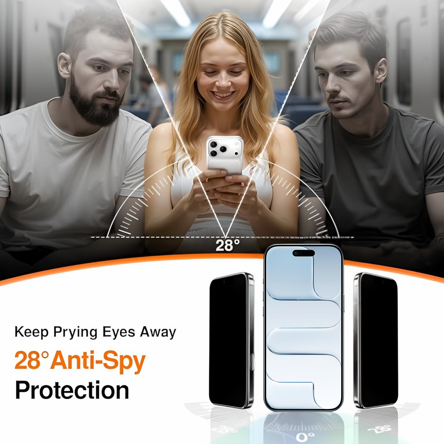 Mobilebies iPhone Air Privacy Tempered Glass Screen Protector Guard