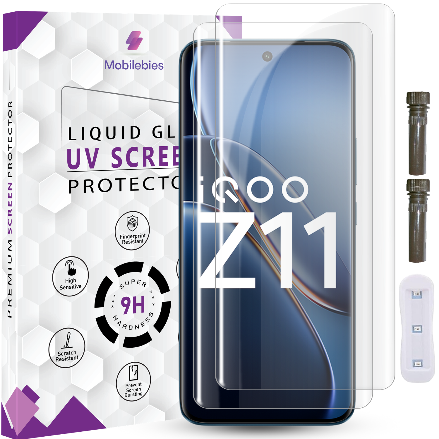 iQOO Z11 Advanced HD+ UV Glass Screen Protector Secondary image