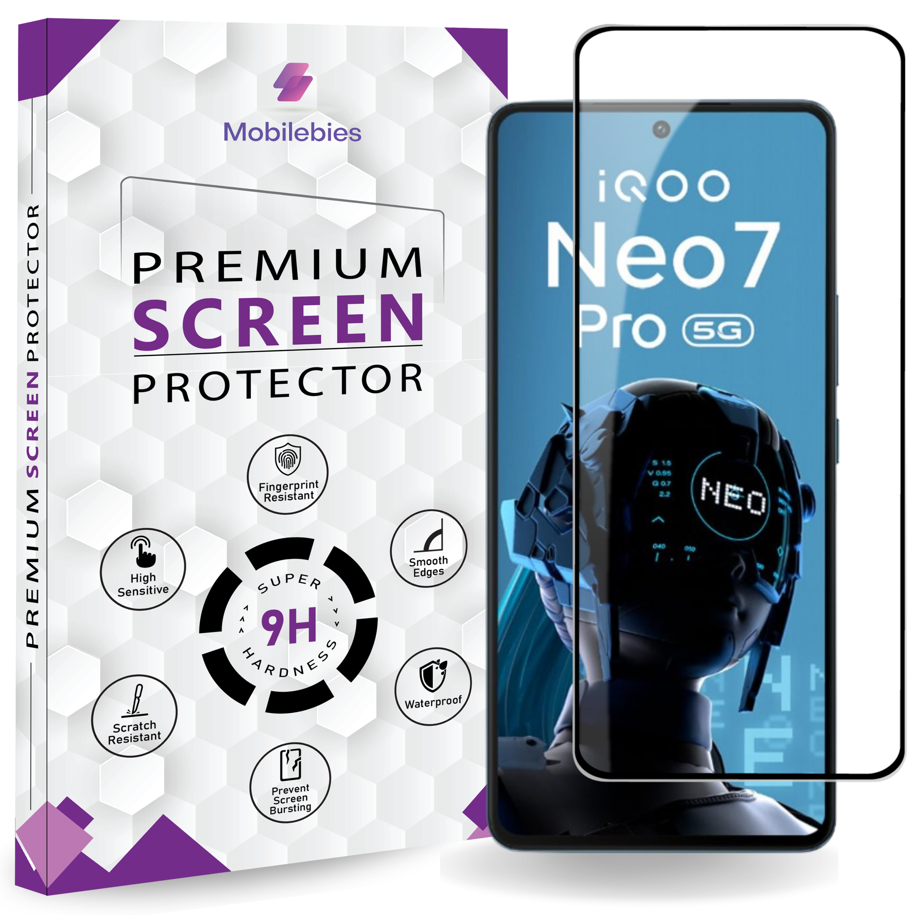Tempered Glass for IQOO Neo 7 Pro Premium Screen Protector Guard Main image