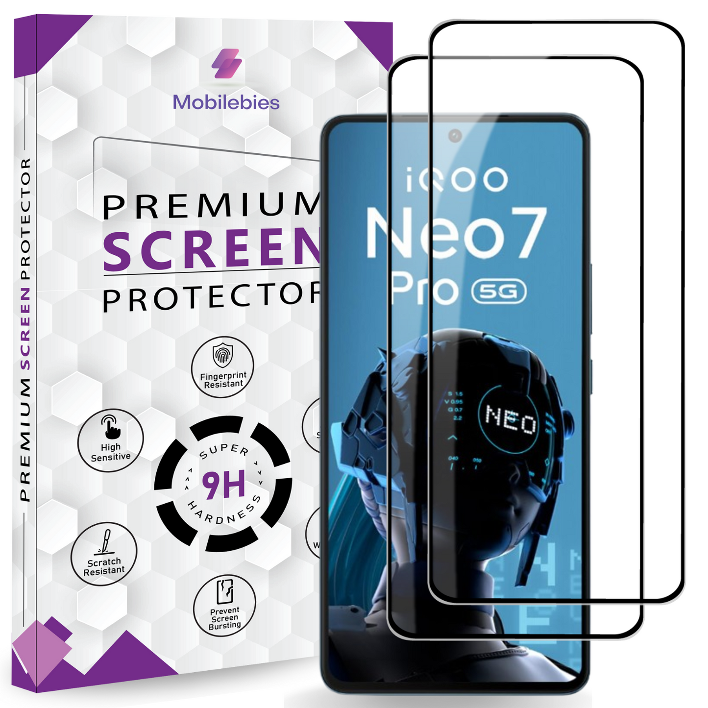 Tempered Glass for IQOO Neo 7 Pro Premium Screen Protector Guard