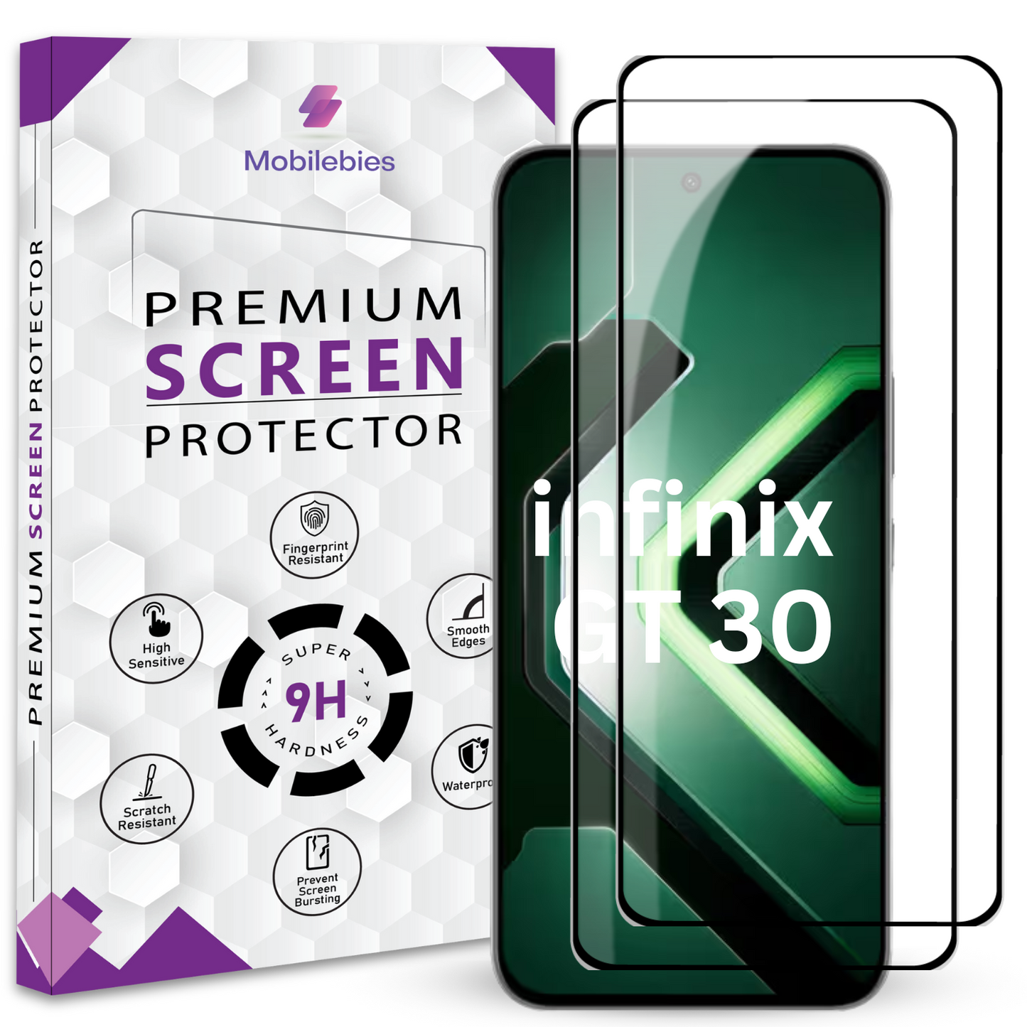 Tempered Glass for infinix GT 30 5G Premium Screen Protector Guard