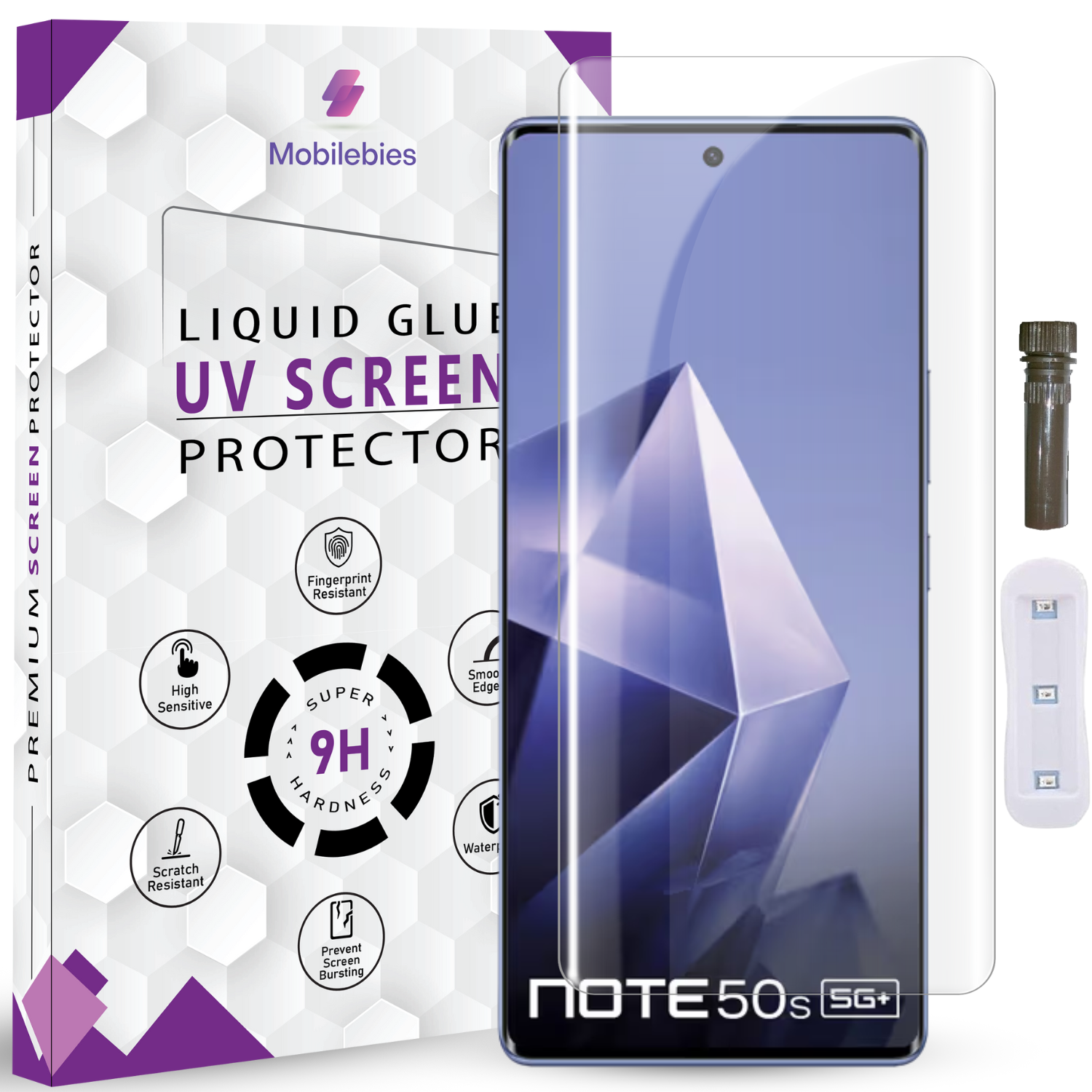 Tempered Glass For infinix Note 50s Advanced HD+ UV Glass Screen Protector Guard