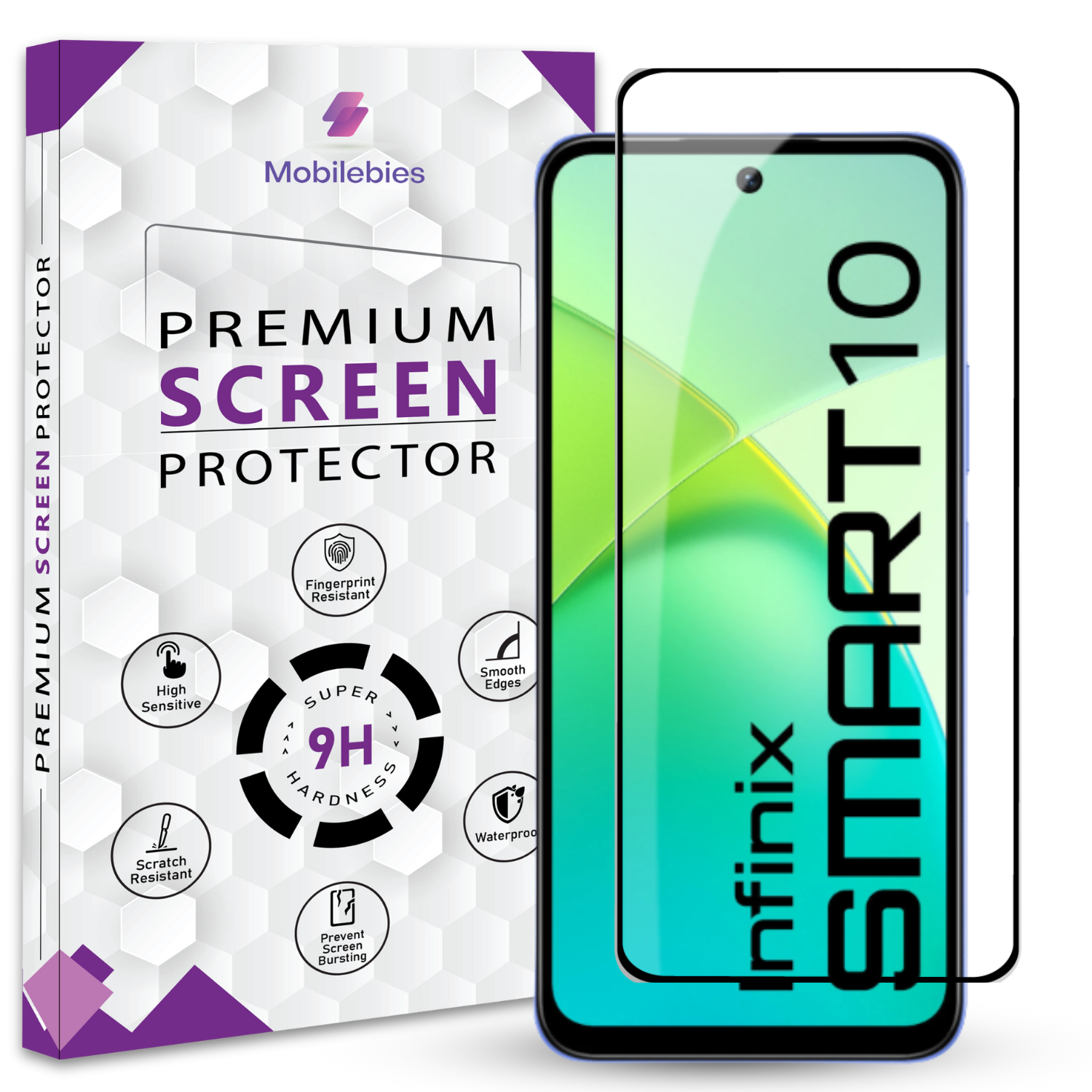 Tempered Glass for infinix Smart 10 Premium Screen Protector Guard Main image