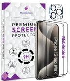 2 Pack Tempered Glass & a Camera protector for iphone 15 Pro Max Premium Screen Protector Guard & Camera Lenns Protecor